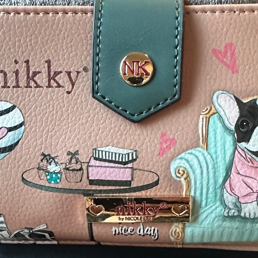 Nikky Dog Print‎ Wallet NWT